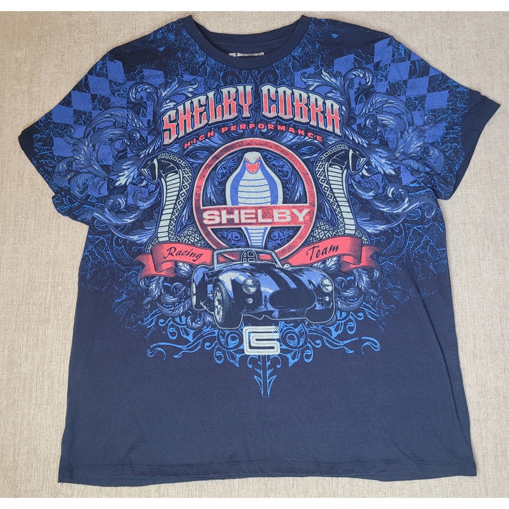 Shelby Cobra High Performance Racing Team Mens 2XL T Shirt Graphic Tee